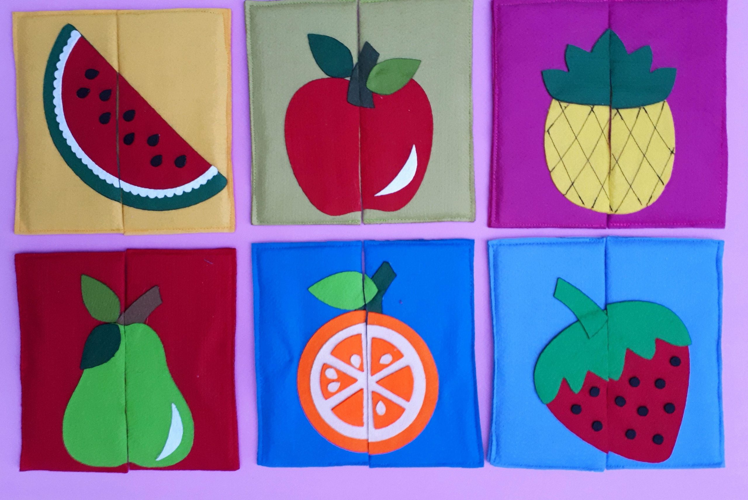 Jogo de quebra-cabeça para crianças frutas maçã peças de quebra-cabeça  planilha de cores página de atividades